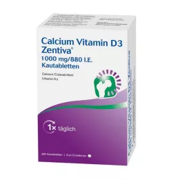 CALCIUM VITAMIN D3 Zentiva 1000 mg/880 I.E. purutabletit, 100 kpl