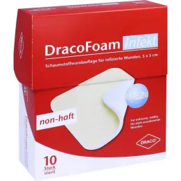 Dracofoam Infection Foam haavasuoja 5x5cm, 10 kpl