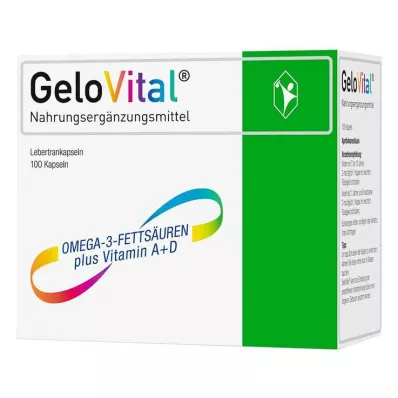 GELOVITAL Ravintolisä kalanmaksaöljykapselit, 100 kpl