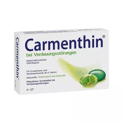 CARMENTHIN ruoansulatushäiriöihin msr.Pehmeät kapselit, 14 kpl