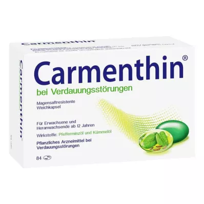 CARMENTHIN ruoansulatushäiriöihin msr.Pehmeät kapselit, 84 kpl