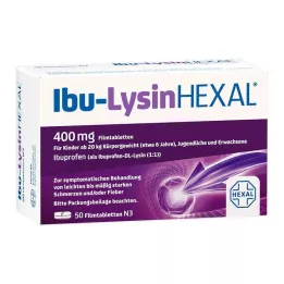 IBU-LYSINHEXAL Kalvopäällysteiset tabletit, 50 kpl