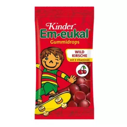 EM-EUKAL Kinder Gummidrops Wild Cherry sokeria pidättävä aine, 75 g