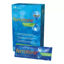 FERROTONE Silitysrauta omenatiivisteellä ja C-vitamiinipullo, 14x25 ml