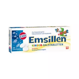 EMSILLEN Lasten kurkkuimeskelytabletit Vanilja, 20 kpl