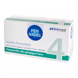 PEN-NADELN Yleiskäyttöinen 4 kanyyliä 0,23x4 mm 32 G, 100 kpl