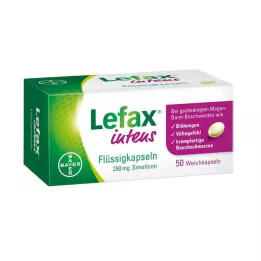LEFAX intens nestemäiset kapselit 250 mg simetikonia, 50 kpl