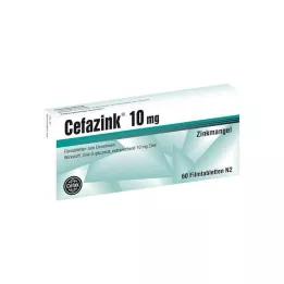 CEFAZINK 10 mg kalvopäällysteiset tabletit, 60 kpl