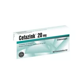 CEFAZINK 20 mg kalvopäällysteiset tabletit, 60 kpl