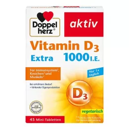 DOPPELHERZ D3-vitamiini 1000 I.E. EXTRA Tabletit, 45 kpl