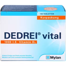 DEDREI vital tablettien hoitopakkaus, 180 kpl