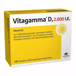VITAGAMMA D3 2 000 I.E. D3-vitamiini NEM Tabletit, 100 kpl