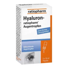 HYALURON-RATIOPHARM Silmätipat, 2X10 ml