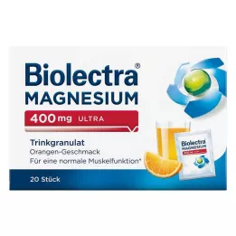 BIOLECTRA Magnesium 400 mg ultrajuomarakeita oranssi, 20 kpl