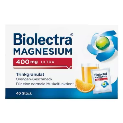 BIOLECTRA Magnesium 400 mg ultrajuomarakeita oranssi, 40 kpl