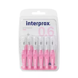 INTERPROX nano pinkki hammasväliharjan läpipainopakkaus, 6 kpl
