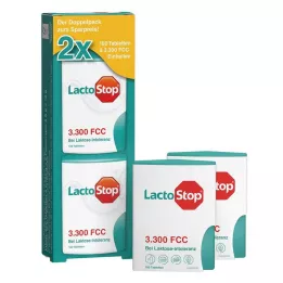 LACTOSTOP 3 300 FCC tablettia Click Dispenser Dop.Pa., 2X100 kpl