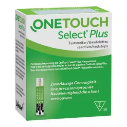 ONE TOUCH Select Plus verensokeritestiliuskat, 50 kpl