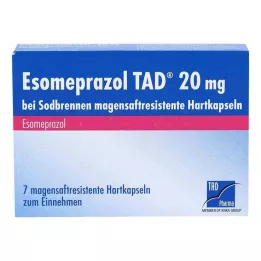 ESOMEPRAZOL TAD 20 mg närästykseen msr. kovat kapselit, 7 kpl