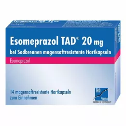 ESOMEPRAZOL TAD 20 mg närästykseen msr kovat kapselit, 14 kpl