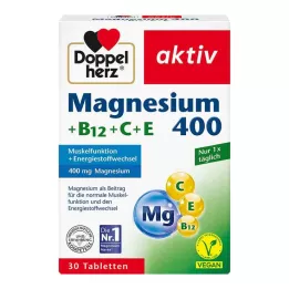 DOPPELHERZ Magnesium 400+B12+C+E tabletit, 30 kpl