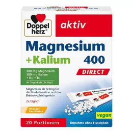 DOPPELHERZ Magnesium+Kalium DIRECT Annospussit, 20 kpl