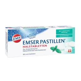 EMSER Mentolin tuoreuden sokerittomat pastillit, 30 kpl
