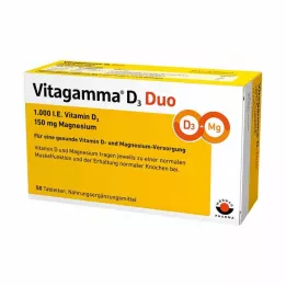 VITAGAMMA D3 Duo 1000 IU D3-vitamiini 150mg Magnes.NEM, 50 kpl