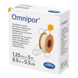 OMNIPOR Kipsien kiinnitys Vlies 1,25 cmx5 M, 1 kpl