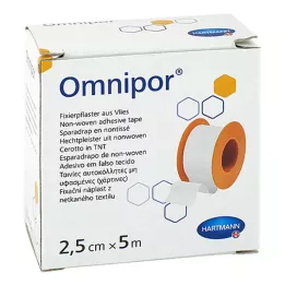 OMNIPOR Kiinnityskipsifleece 2,5 cmx5 m, 1 kpl