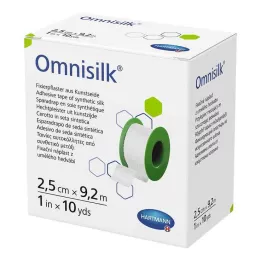 OMNISILK Kiinnityskipsi tekosilkki 2,5 cm x 9,2 m, 1 kpl