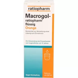 Macrogol ratiopharm Nestemäinen oranssi ummetusta vastaan, 250 ml