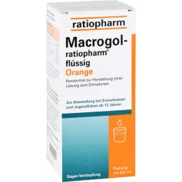 Macrogol ratiopharm Nestemäinen oranssi ummetusta vastaan, 500 ml
