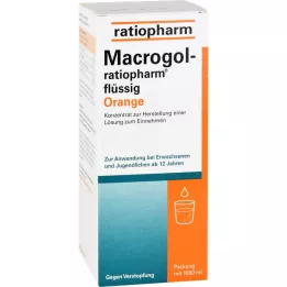 Macrogol ratiopharm Nestemäinen oranssi ummetusta vastaan, 1000 ml