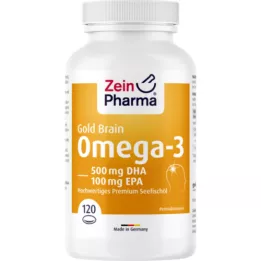 OMEGA-3 Gold Brain DHA 500 mg/EPA 100 mg Softgel Cap, 120 kpl