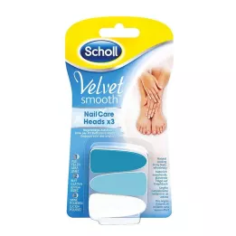Scholl  Velvet sileä sähkö. Kynsien hoitojärjestelmän täyttö asetettu, 1 kpl