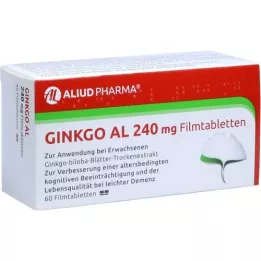 GINKGO AL 240 mg kalvopäällystetyt tabletit, 60 kpl