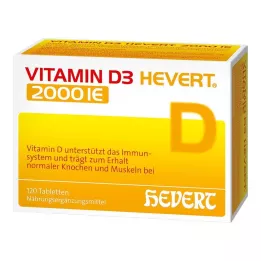 VITAMIN D3 HEVERT 2 000 IU tabletit, 120 kpl