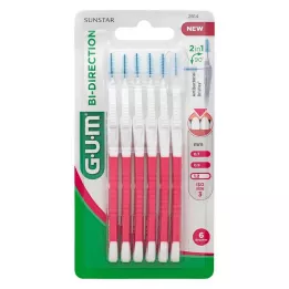 GUM Bi-Doction InterDental harjat 1,2 mm vaaleanpunainen, 6 kpl