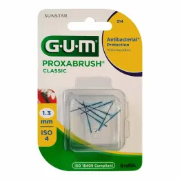 GUM Proxabrush Classic -vaihtoharjat 1,3 mm, 8 kpl