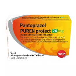 PANTOPRAZOL PUREN Protect 20 mg enterotabletit, 14 kpl