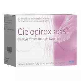 CICLOPIROX acis 80 mg/g vaikuttavaa ainetta kynsilakka, 6 g