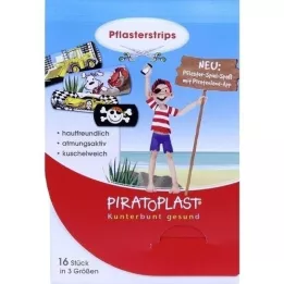PIRATOPLAST Poikien kipsinauhat 3 kokoa, 16 kpl