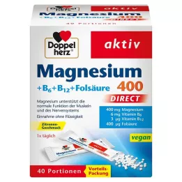 DOPPELHERZ Magnesium+B-vitamiinit DIRECT Pelletit, 40 kpl