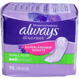 ALWAYS huomaamaton inkontinenssisisäke pieni plus, 16 kpl
