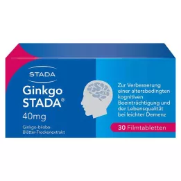 GINKGO STADA 40 mg kalvopäällysteiset tabletit, 30 kpl