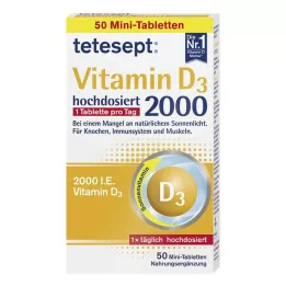 TETESEPT D3-vitamiini 2 000 kalvopäällysteistä tablettia, 50 kpl