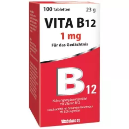 VITA B12 1 mg mintun makuiset pastillit, 100 kpl
