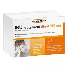 IBU-RATIOPHARM suora 200 mg jauhe oraaliseen käyttöön, 20 kpl