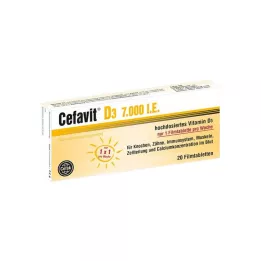 CEFAVIT D3 7 000 IU kalvopäällysteiset tabletit, 20 kpl